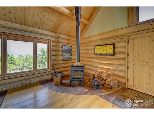 Empty room, Fireplace, Interior, Wooden Beams, Wooden Ceilings, Wood Texture Flooring, Wooden Walls