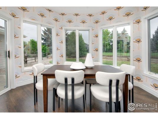 Dining room, Interior, Wood Texture Flooring