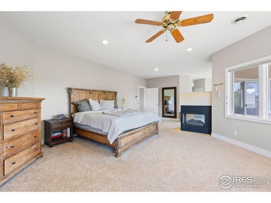 Bedroom, Fireplace, Interior, Recessed Lighting