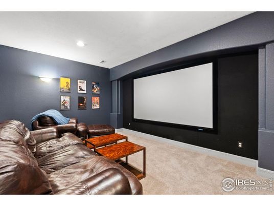 Interior, Projection Screen, Recessed Lighting, Theatre Room