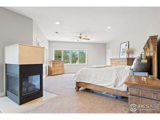 Bedroom, Fireplace, Interior, Recessed Lighting