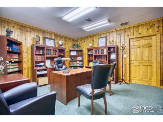 Home Office, Interior, Wooden Walls