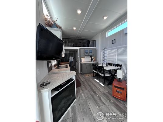 Dining room, Interior, Kitchen, Recessed Lighting, Wood Texture Flooring