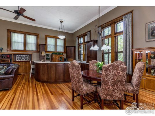 Dining room, Interior, Kitchen, Pendant Lights, Wood Texture Flooring