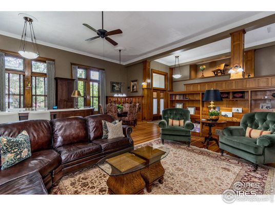 Home Office, Interior, Living room, Pendant Lights, Wood Texture Flooring