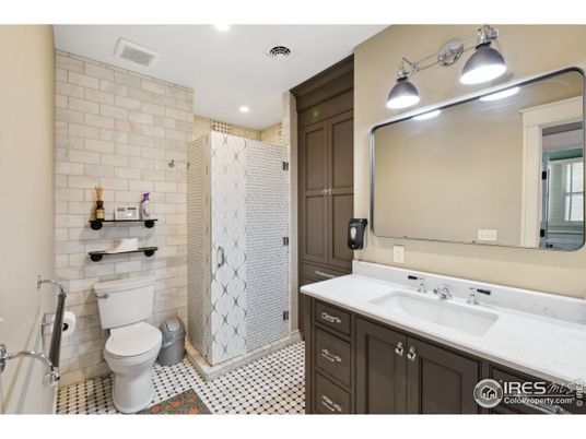 Bathroom, Interior, Recessed Lighting, Stone Walls
