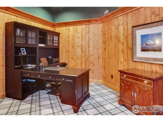 Home Office, Interior, Wooden Walls