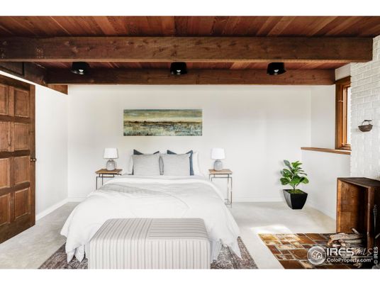 Bedroom, Interior, Wooden Beams, Wooden Ceilings