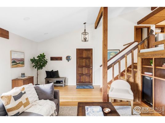 Interior, Living room, Pendant Lights, Wood Texture Flooring