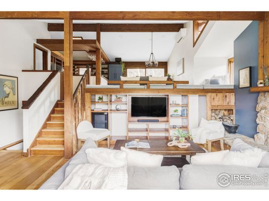 Chandelier, Interior, Living room, Wooden Beams, Wood Texture Flooring