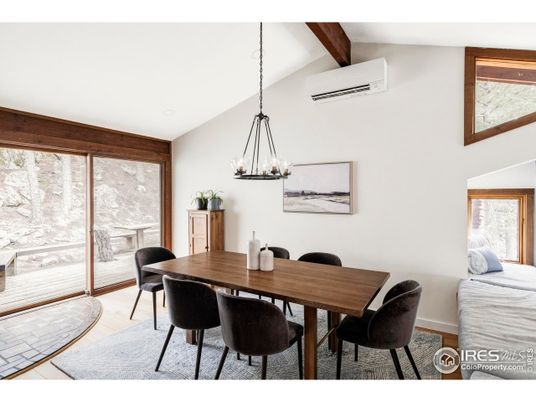 Dining room, Interior, Pendant Lights, Wooden Beams