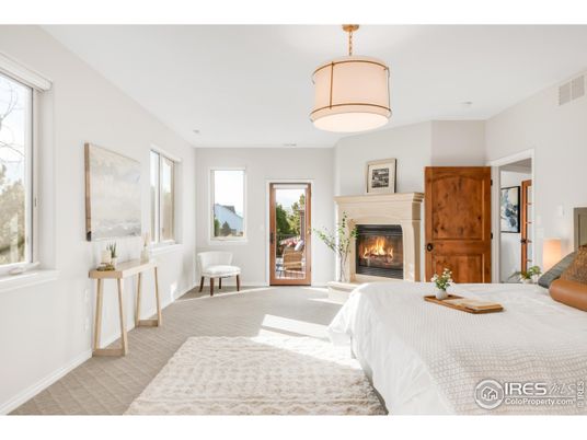 Bedroom, Fireplace, Interior