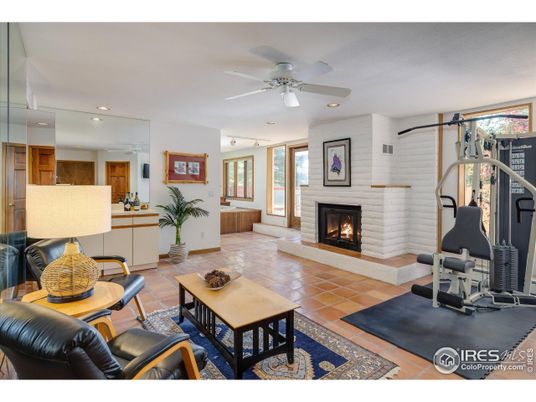 Fireplace, Fitness Equipment, Interior, Recessed Lighting