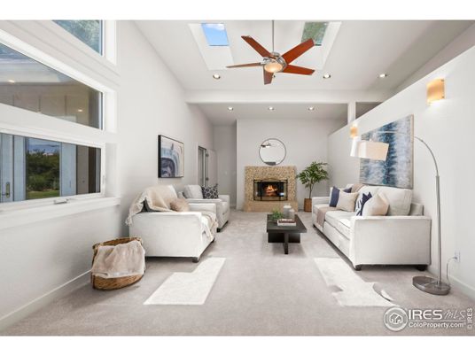 Fireplace, Interior, Living room, Recessed Lighting