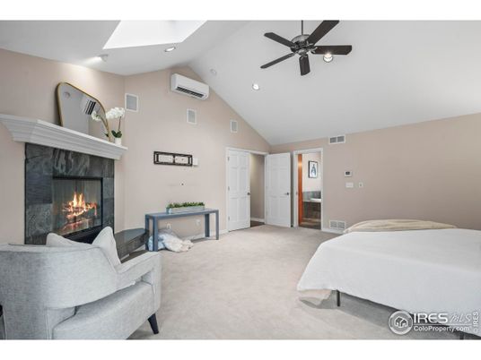 Bedroom, Fireplace, Interior, Recessed Lighting