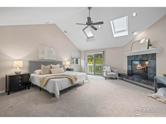 Bedroom, Fireplace, Interior, Recessed Lighting