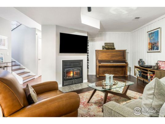 Fireplace, Interior, Living room, Piano, Wood Texture Flooring
