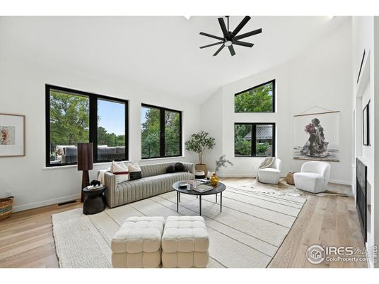 Interior, Living room, Pendant Lights, Wood Texture Flooring
