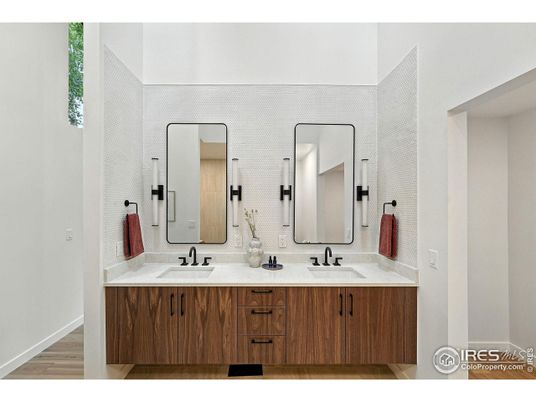 Bathroom, Dual Sink Vanities, Interior, Wood Texture Flooring