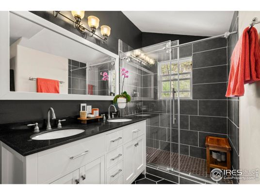 Bathroom, Dual Sink Vanities, Glass Shower, Interior