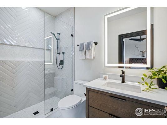 Bathroom, Glass Shower, Interior, Marble Walls
