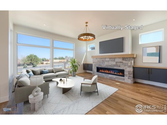 Fireplace, Interior, Living room, Pendant Lights, Recessed Lighting, Wood Texture Flooring