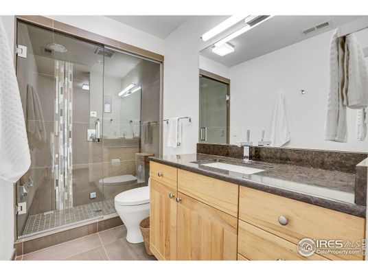 Bathroom, Dual Sink Vanities, Glass Shower, Interior