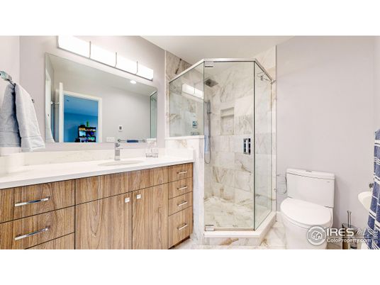 Bathroom, Glass Shower, Interior, Marble Walls
