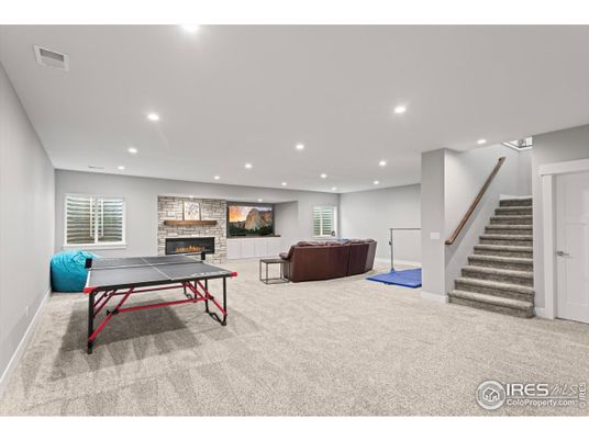 Fireplace, Game Room, Interior, Living room, Recessed Lighting