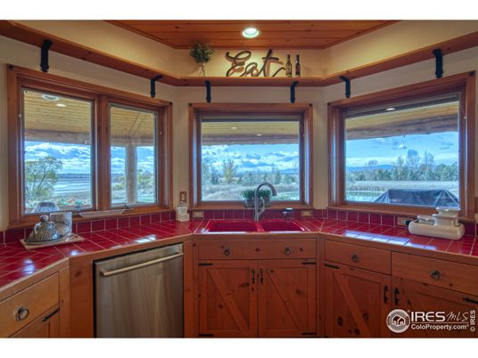 Interior, Kitchen, Recessed Lighting, Stainless Steel Appliances, Tile Countertops