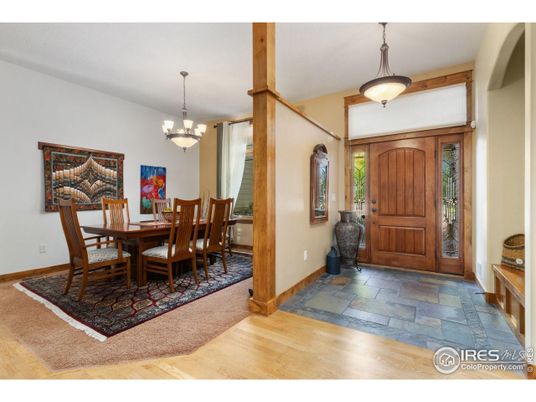 Chandelier, Dining room, Interior, Pendant Lights, Wood Texture Flooring