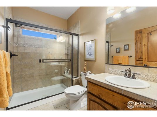 Bathroom, Glass Shower, Interior, Tile Countertops