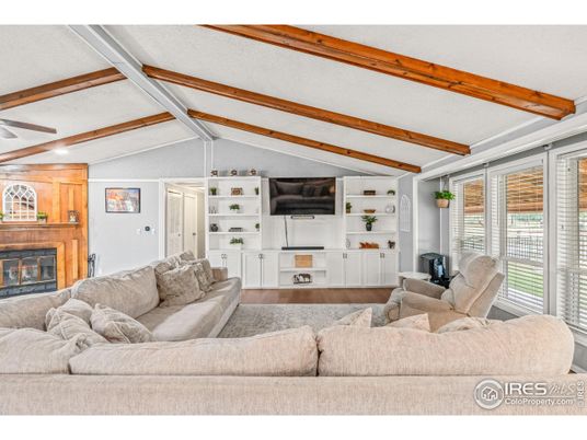 Fireplace, Interior, Living room, Wooden Beams, Wood Texture Flooring