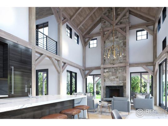 Chandelier, Fireplace, Interior, Living room, Wooden Beams, Wooden Ceilings, Wood Texture Flooring
