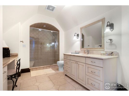 Bathroom, Dual Sink Vanities, Glass Shower, Interior