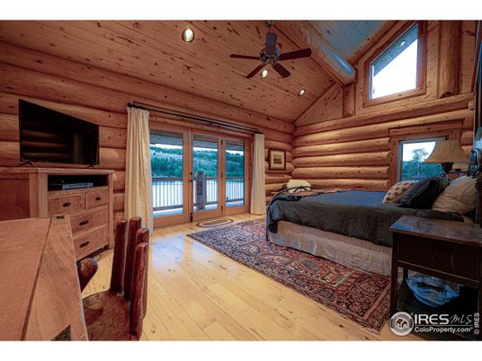 Bedroom, Interior, Recessed Lighting, Wooden Beams, Wooden Ceilings, Wood Texture Flooring, Wooden Walls