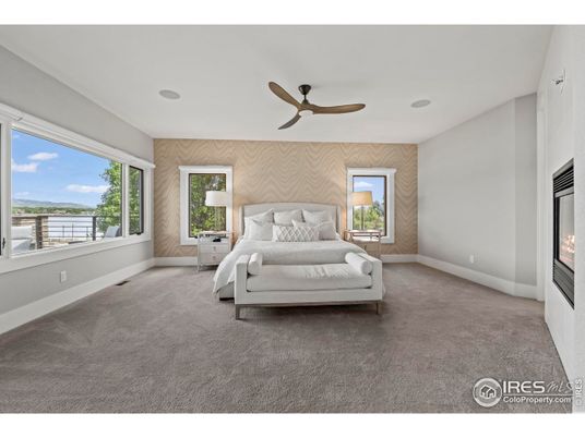 Bedroom, Fireplace, Interior