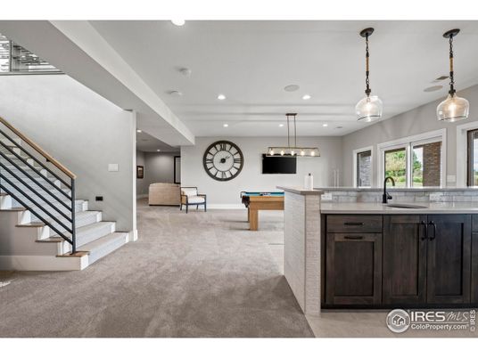 Billiard Table, Game Room, Interior, Pendant Lights, Recessed Lighting