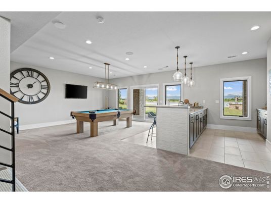 Billiard Table, Game Room, Interior, Kitchen, Pendant Lights, Recessed Lighting