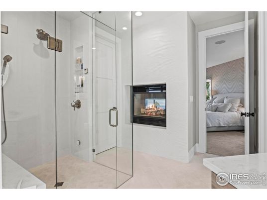 Bathroom, Bedroom, Fireplace, Glass Shower, Interior, Recessed Lighting