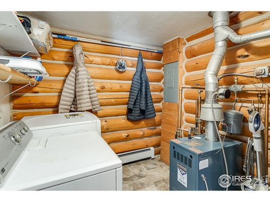 Interior, Washer, Wooden Walls