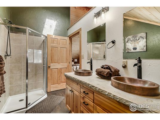 Bathroom, Dual Sink Vanities, Glass Shower, Interior