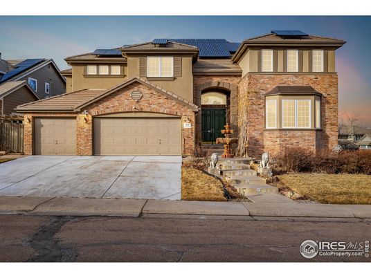 Attached, Exterior, Facade, Brick Facade, Solar Panels, Mediterranean