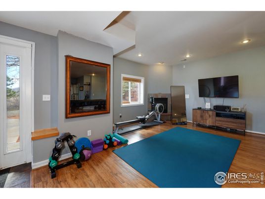 Fitness Equipment, Interior, Recessed Lighting, Wood Texture Flooring