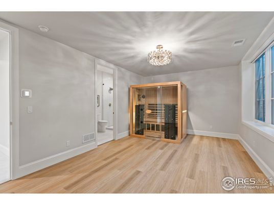 Bathroom, Chandelier, Empty room, Interior, Wood Texture Flooring