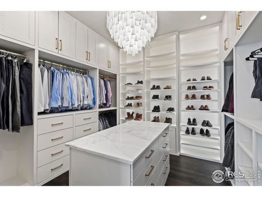 Chandelier, Interior, Recessed Lighting, Walk-in Closets, Wood Texture Flooring