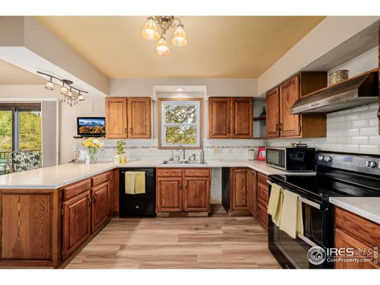 Interior, Kitchen, Wood Texture Flooring