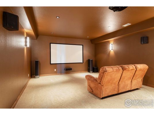 Home Theatre Room, Interior, Projection Screen, Recessed Lighting, Theatre Room