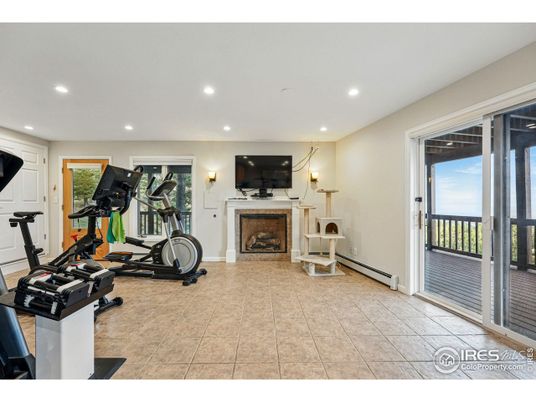 Fireplace, Fitness Equipment, Interior, Recessed Lighting