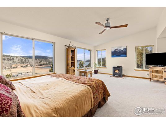 Bedroom, Fireplace, Interior